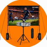 Vidéoprojecteur + Écran 3x2 m + Câble HDMI