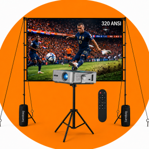 Location Vidéoprojecteur + Écran 3x2 m + Câble HDMI